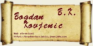 Bogdan Kovjenić vizit kartica